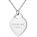 Stainless Steel DIABETIC TYPE 2 Medical Alert ID Tag Necklace Heart Shape 7/8 wide, 24 inch long