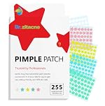 Dr. Zitacne Star Hydrocolloid Patches for Face – 255 ct., 5 Mixed Colours & 5 Sizes (8/10/12/14/16 mm) – Cute Spot Stickers, Fluid-Absorbing Blemish Patches for Precise Fit, Individually Wrapped