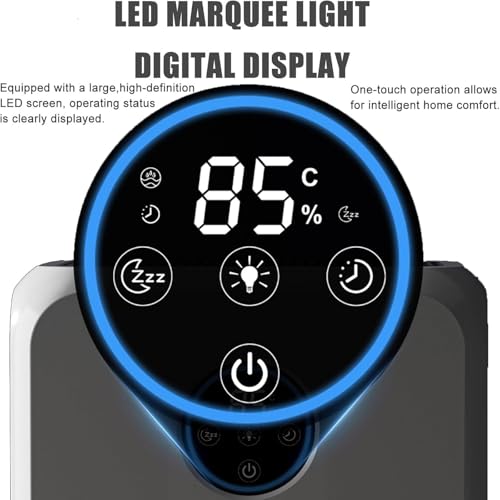 Deumidificatore ad alta efficienza energetica con serbatoio dell'acqua di grande capacità da 2,2 l, timer 12 ore, telecomando, spegnimento automatico, sistema di umidità intelligente per casa e