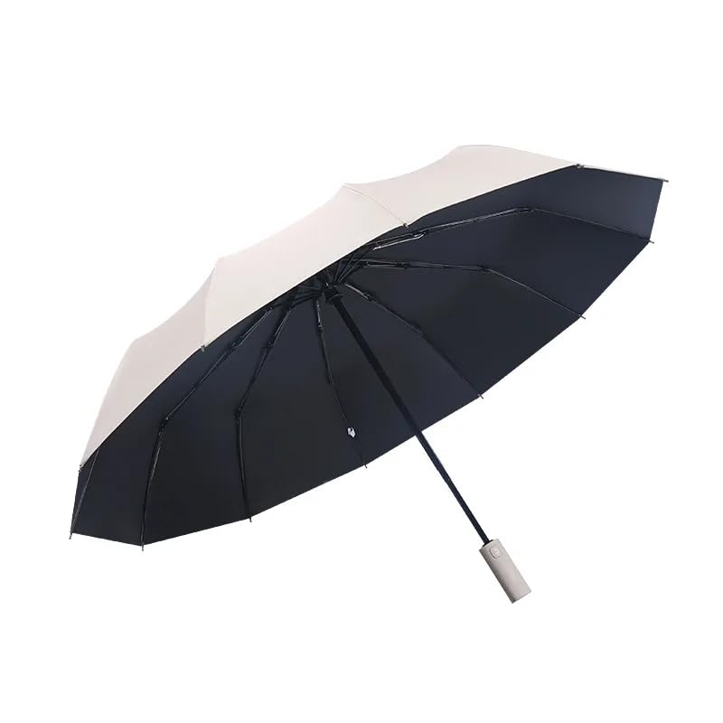 Image of The Purple Tree 24-Rib Windproof Umbrella - Heavy Duty Automatic Open Umbrella, UV Protection, Reinforced Frame, All-Weather Folding Umbrella for Men & Women
