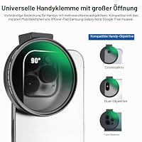 NEEWER 67mm CPL Filter für Handy, Zirkularpolarisationsfilter für Kameraobjektive mit Blitzschuhhalterung kompatibel mit iPhone 17 16 16e 15 Pro Max Plus 14 13 Android Samsung Galaxy S25 Ultra, FL-27 – Ansicht 3