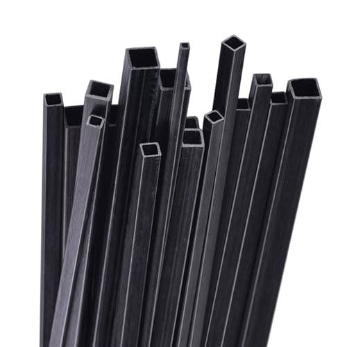 8Pcs/Lot Carbon Fiber Square Tube Length 500mm OD 3mm 4mm 5mm 6mm 10mm Suitable for Model Aircraft Kite Tail 3K Carbon Fiber Square(10x10x8x500mm)