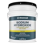 Chemwell Caustic Soda (40 lbs) - Pure Sodium Hydroxide Lye for Soap Making, Cleaning, Drain Opening or Maintenance & Industrial Use