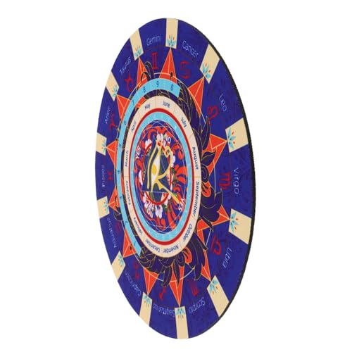Vaguelly Tablero De Adivinación De Goma para Prácticas Metafísicas Alfombrilla De Radiestesia Símbolos Zodiacales y Diseño Preciso para Claras
