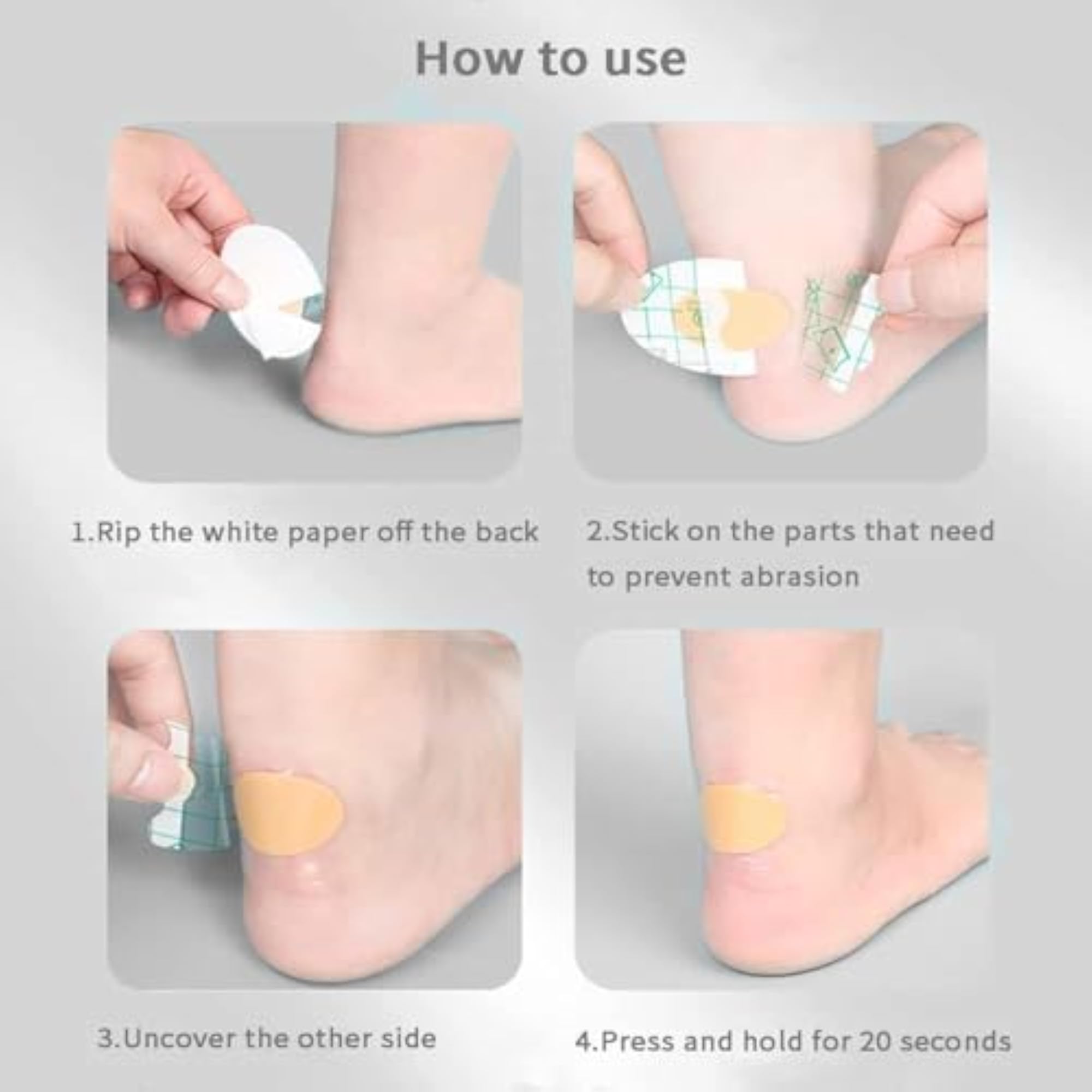 Heel & Foot Care Bandages for Pain Relief, 40Pcs Pack