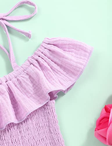 Hipea Toddler Baby Girls Summer Clothes Outfits Ruffle Camisole Spot Dot Tops and Casual Shorts 2-Piece Newborn Girl Clothing Set