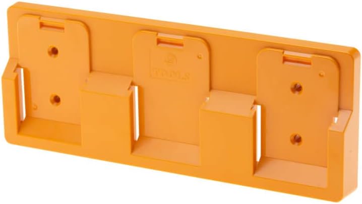 48 Tools 4-Battery Wall Mount Holder for Ridgid 18V – UV-Stabilized ABS, Secure Locking Clip System, Compact Storage for Workshop, Garage, Truck, Van, or Trailer