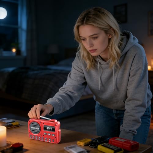 Radio AM/FM portable et légère au design rétro pour la maison
