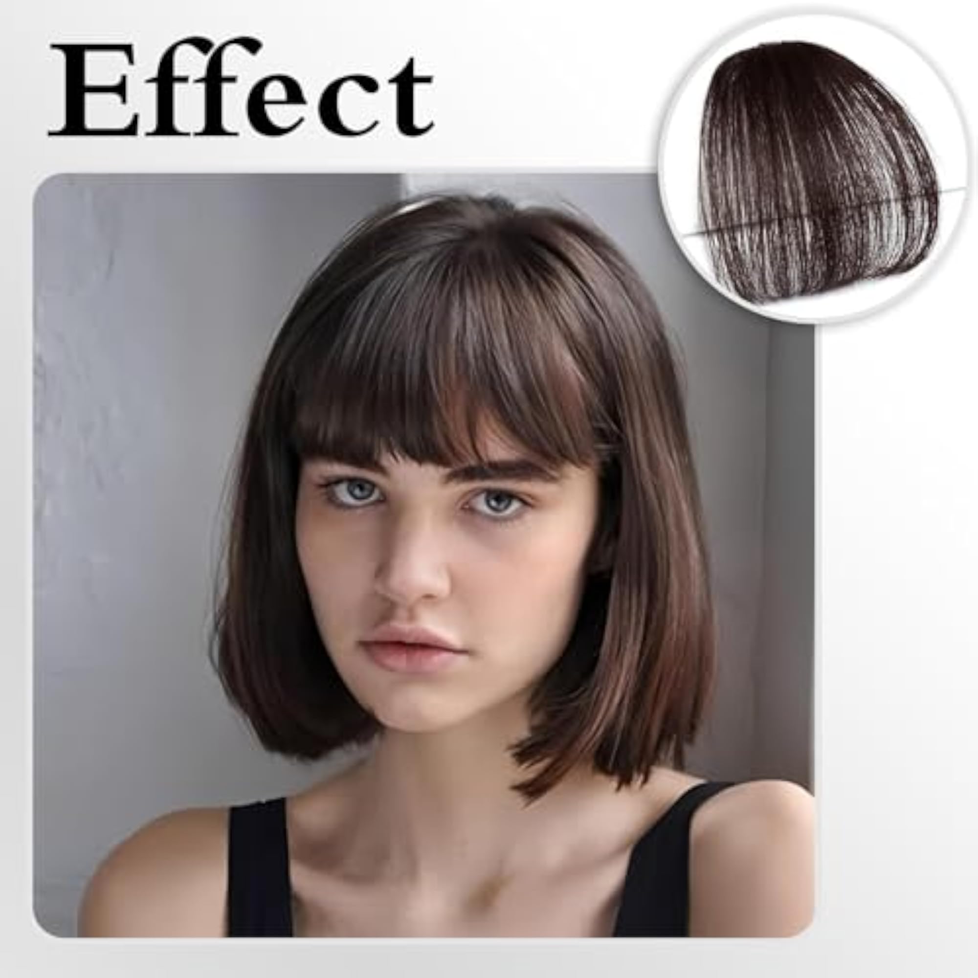 2 PCS Clip in Bangs Hair Extensions for Women