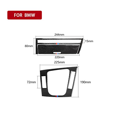 OZEQO Fibra de carbono Carro isqueiro quadro do painel Adesivos decorativos, Ajuste para BMW série 3