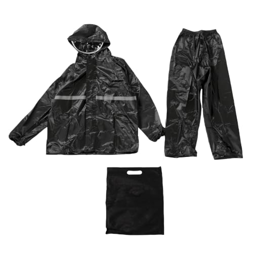 Traje de lluvia impermeable reflectante talla grande chaqueta con capucha y pantalón