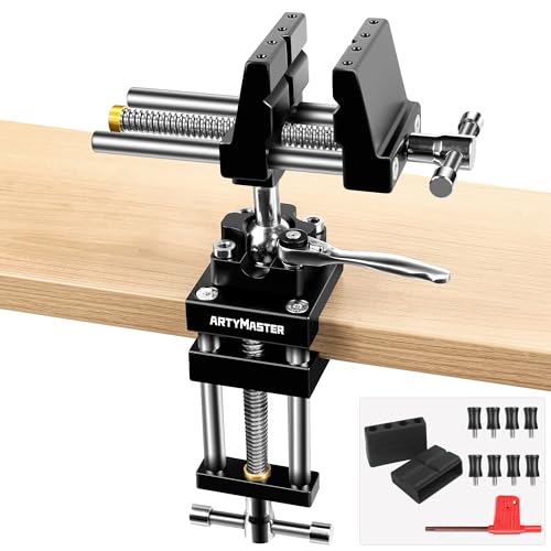 ArtyMaster Vise 4-Inch 360° Ball Joint Swivel Bench Vise, Heavy