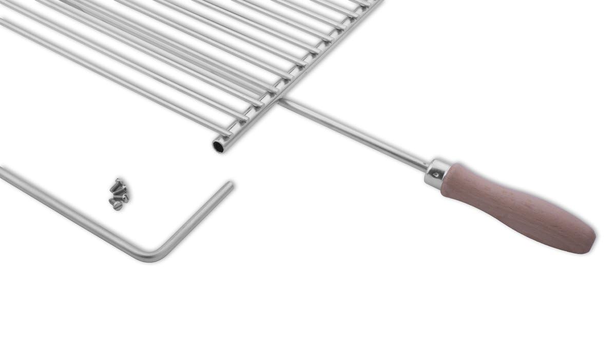 Deos-grill Rejilla Barbacoa INOX Ajustable 65–90 × 45 cm con Asas | Diseño ajustable con asas