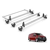 Rhino Roof Rack for Mercedes Vito (2014+) 3x Steel Roof Bar & Ladder Roller [Only Fits Compact/Long Wheelbase Models] - Kammbar Fleet - RA3FL/KR24