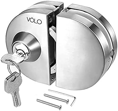 Volo Glass Door Lock | One Side Key, One Side Knob, Stainless Steel ...
