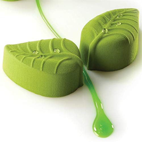 JasCherry Silikonformen, 6 Hohlraum Blätter Geformt, Bonbon Schokoladenformen, Mousse-Kuchenform, Motivbackformen… – Ansicht 9