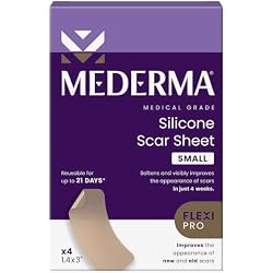 Mederma Medical Grade Silicone Scar Sheets - Improves Appearance of Old & New Scars from Injury, Burn & Surgery, Breathable & Flexible, 4 Count