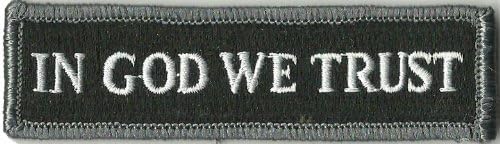 in GOD We Trust - Tactical Morale Patch - Black