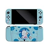 Switch oled ケース スイッチ 有機EL対応 かわいい 保護カバー アニメーション キャラクター TPU製 着脱簡単 防水 防塵 防汚 耐衝撃 キズ防止 滑り止め 全面保護 親指キャップ4付き