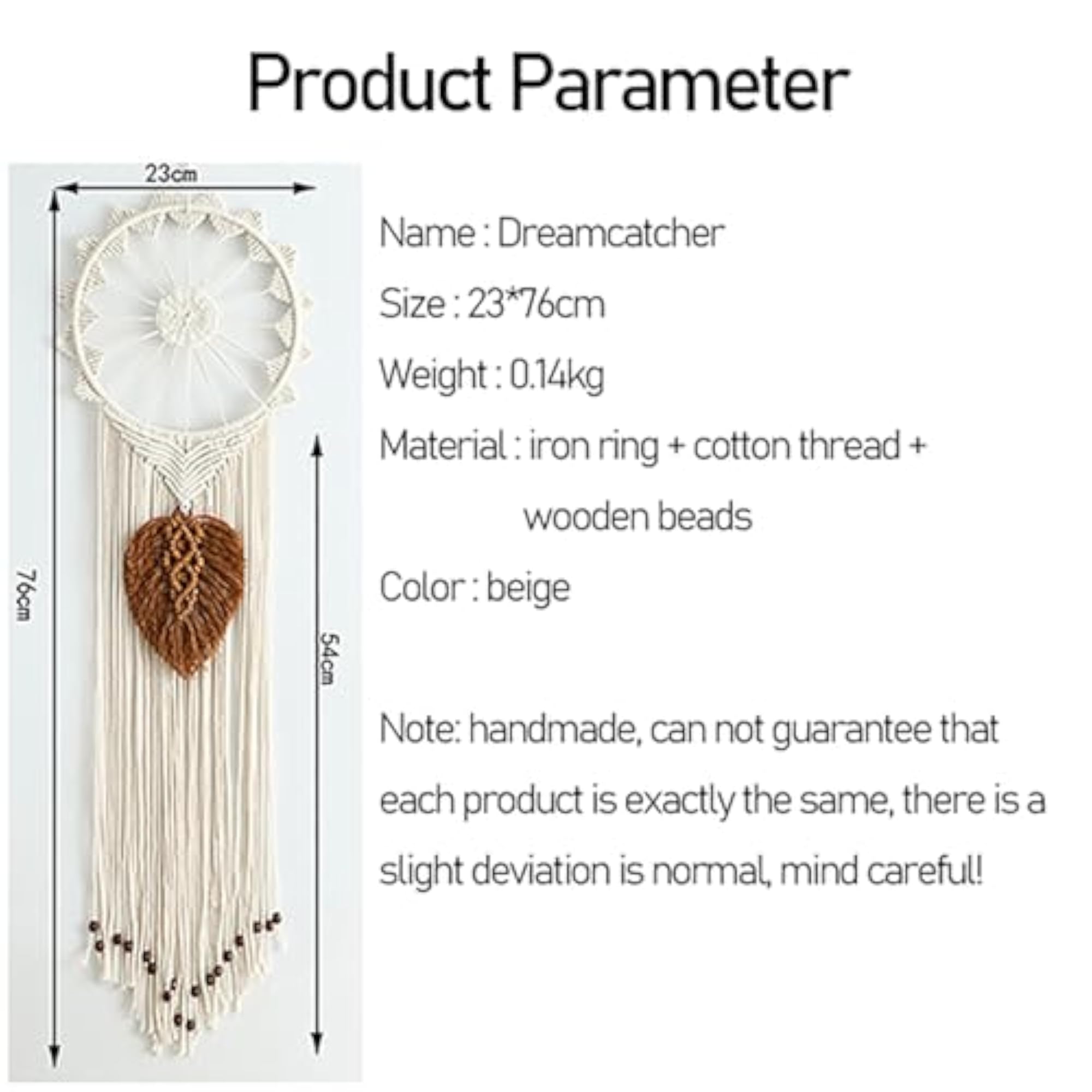Sunflower Leaves Macrame Wall Hanging Dream Catcher