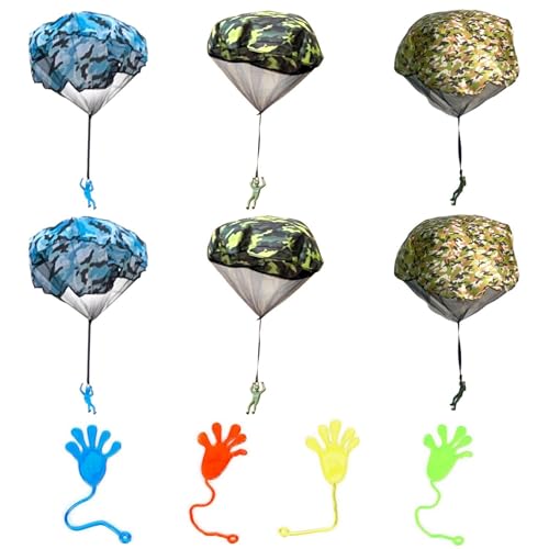 NYGGTYK Pezzi di Mini -Tarn -Downpan, 4 Pezzi di Giocattoli di Palma, Giocattoli per Armi per Bambini, Gioco di Paracadute Creativo, Giocattoli Divertenti