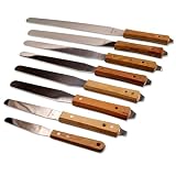 VORTRIDINO Screen Printing Ink Spatula - Stainless Steel Ink Spatula Ink Knife Wood Handle Flexible Ink...