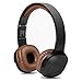 Wireless Bluetooth 4.0 Headset, Aquiver NB-6 Foldable Stereo Headphone with NFC, CVC 6.0 Noise Canceling and Pedometer for iOS Andrioid Smartphones (Brown)