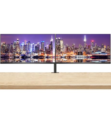 Image of HP Series 5 Pro 27-inch 527pu Full HD (1920 x 1080) LCD Monitor, 2-Pack USB-C Daisy Chain, DisplayPort, USB Hub Bundled with Desk Mount Dual Monitor Stand