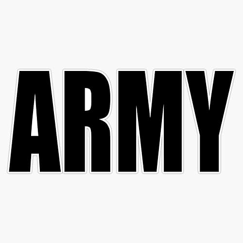 HOF Trading Adhesivo de vinilo básico del ejército impermeable para ordenador portátil de pared, ventana y parachoques de 5