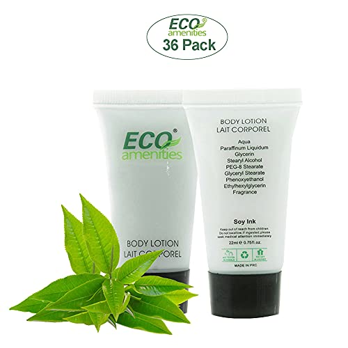 Eco Amenities 6-Piece All-In-Kit-Soap-Body Lotion-Shampoo&Conditioner 2 In 1 -Toothbrush- Toothpaste-Hair Comb- Hotel Trial Size Toiletries Bulk Guest Shower Bath Amenities #TOP4