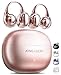 King Lucky Open-Ear-Kopfhörer Kabellos Bluetooth 6.0–Clip-On-Ohrhörer mit Mikrofon,50h Spielzeit,ENC,IPX5 Wasserfes –Komfortabel für kleine Ohren&Brillenträger,Ideal für Sport (Rosa, Standard)
