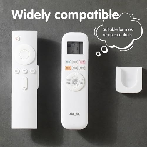 Lynqvor 4 Stück Verbesserter Starker Magnethalterung Fernbedienungshalter,Magnethalterung Fernbedienungshalter Wandhalterung,Einfache Installation und Entfernung, Ideal für Zuhause und Büro - weiß