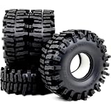 HOBBYSOUL 5.9'' Tall RC 2.2 crawler tires (Super Soft Sticky) T10 Mud Slingers XL 2.2'' Tire Tyre For 1/10 Scale RC Crawler Upgrades, HS701806