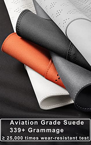 Inch Empire Front Seat Cover For Tesla Model Y 2020-2023 Model 3 2017-2023 Ultra Thin Custom Fit Aviation-Grade Suede Synthetic Leather Protector Summer Cool Winter Warm(1 Pc Ivory White) #TOP6