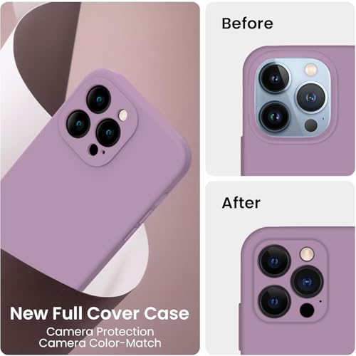 Image of VONZEE Square Candy Liquid Silicone iPhone Case Cover Compatible for iPhone 12 Pro Max, All Cube Series with Microfiber Lining Compatible iPhone 12 Pro Max (6.7 inch) - Lilac