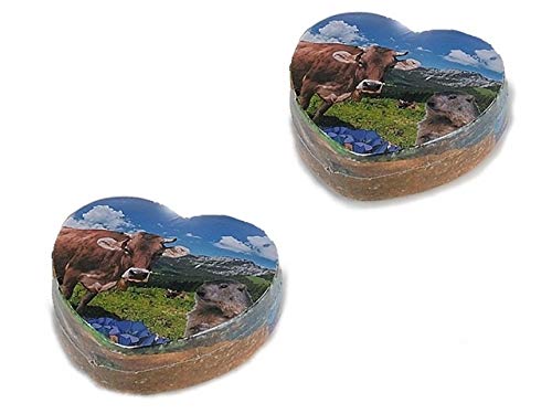 ES Magical Hand Towel Cow Allgau 20 x 40 cm Alpine Design Pack of 2, Colourful