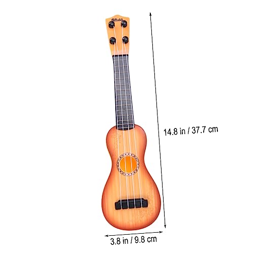 FAVOMOTO 2 Pçs Ukulele Guitarra Mini Quatro Amarelo Com Tamanho De Jogo Musical Crianças Instrumento