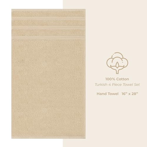 image for American Soft Linen Luxury Hand Towels for Bathroom, 600 GSM 100% Cott