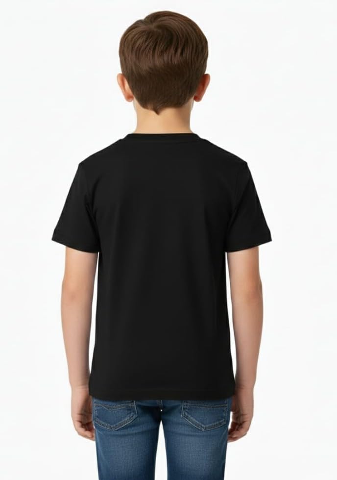 Image of T-Shirt for Boys | Super Colour (White Black Pink Yellow) Super Cotton [100% Pure] Solid Plain Tees