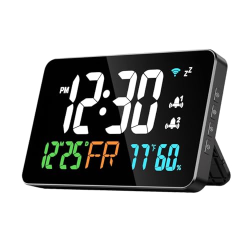 Horloge numérique moderne contre l'humidité pour chambre et bureau