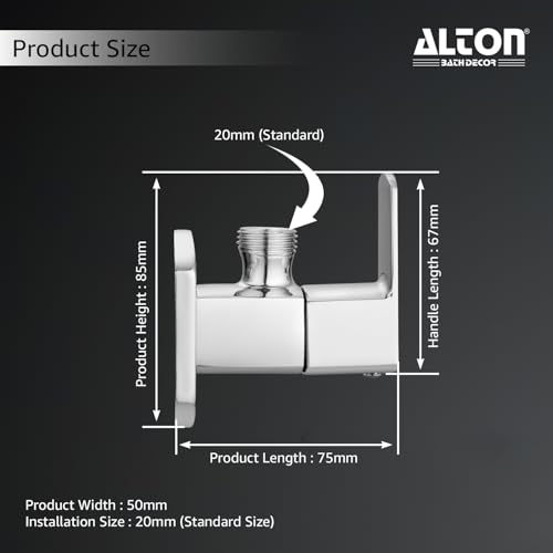 Image of ALTON QDRL5825 Brass, Angle Valve With Wall Flange (Chrome)