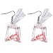 Myhouse Women Girls Earrings Summer Personality Fun Carp No Pierced Ear Clip Temperament Tide Hand Made Long Earrings For Gifts Charms Findings (Ear hook Red)