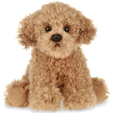 Bearington Caramel Dog 6.5 Inch Stuffed Dog - Puppy Stuffed Animal - Dog Plush - Goldendoodle Stuffed Animal Labradoodle Cover