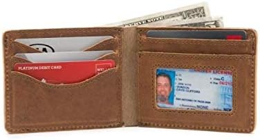 Saddleback Leather Co. Medium Full Grain Leather Bifold ID Window Wallet for Men Includes 100 Year Warranty