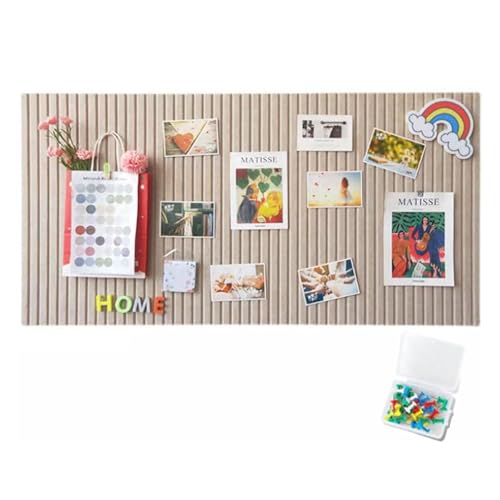 60x120 Groß Filz Pinnwand Selbstklebend,Pinnwand Groß,Notiztafel Kinderzimmer,Cork Board, Inklusive 50 Kostenlosen Reißzwecken, Geeignet für Schulen, Privathaushalte,Büros,Dunkles Kamelbraun,8 Stück