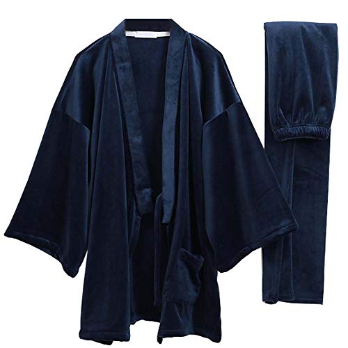 Japanese Robe Island Velvet Dressing Gown Kimono Pajamas Nightgown