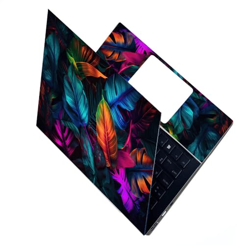 Image of Full Laptop Skin Stickers HD Quality Sticker for Laptops Upto 15.6 inch (Dustproof|Waterproof|Scratchproof|Reusable) - BE FLRSCNT Leaf FL