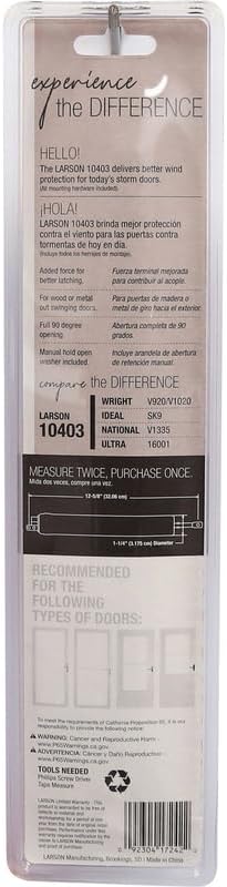 Larson Standard Duty Aluminum Pneumatic Door Closer - Case of: 1