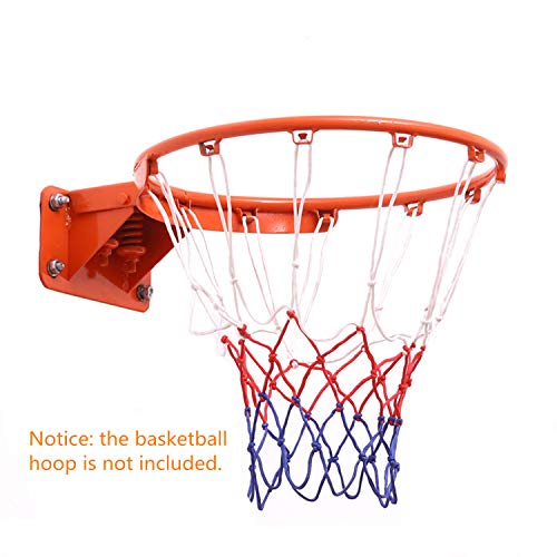 2 Pcs Heavy Duty Basketball Hoop Net 12 Loop Standard Indoor or Outdoor Nylon Braided Multicolor Duty Basketball Net Strong and Durable Replacement Basketball Net Basketball Accessories 2 Pcs Heavy Duty Basketball Hoop Net 12 Loop Standard Indoor or Outdoor Nylon Braided Multicolor Duty Basketball Net Strong and Durable Replacement Basketball Net Basketball Accessories