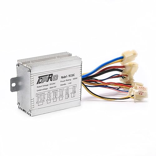 CWTD 24v 350w Brush Electric Motor Speed Controller for Electric Bike Scooter Electric ATV Razor Go Kart